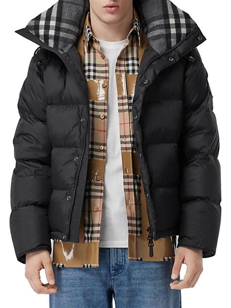 Shop Burberry Lockwell Hooded Puffer Jacket 